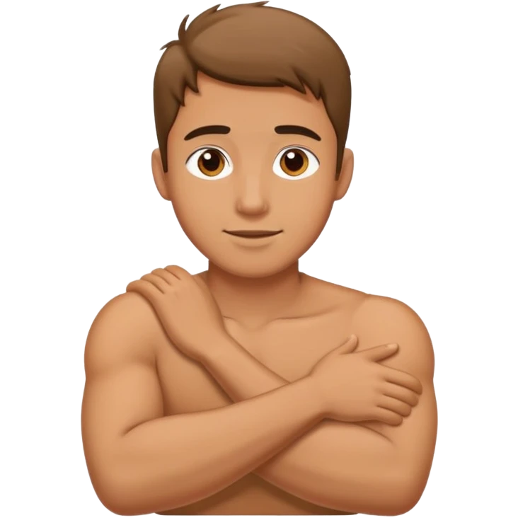 guy with arms around neck emoji
