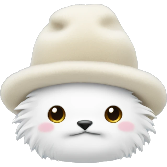 Fluffy White Eared Hat emoji