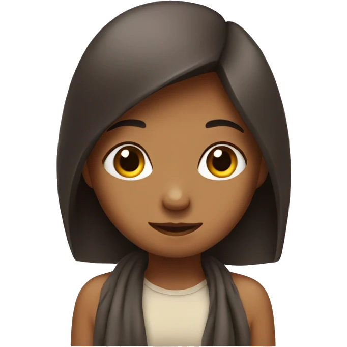 A shy girl emoji