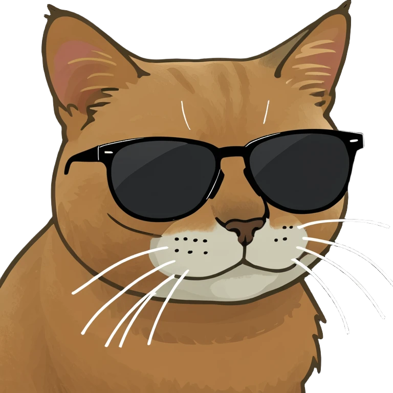 Cat with sunglasses emoji