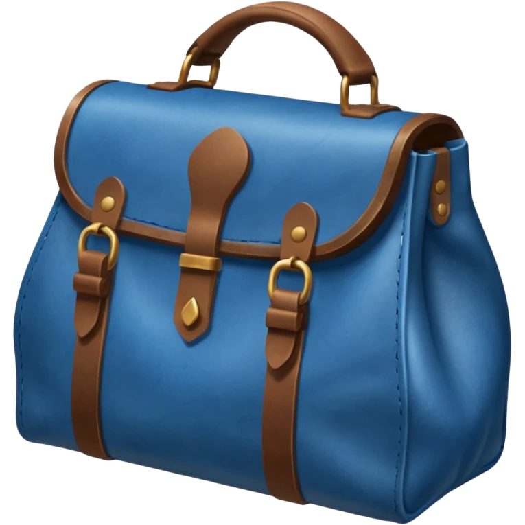 blue coins inside a brown bag  emoji