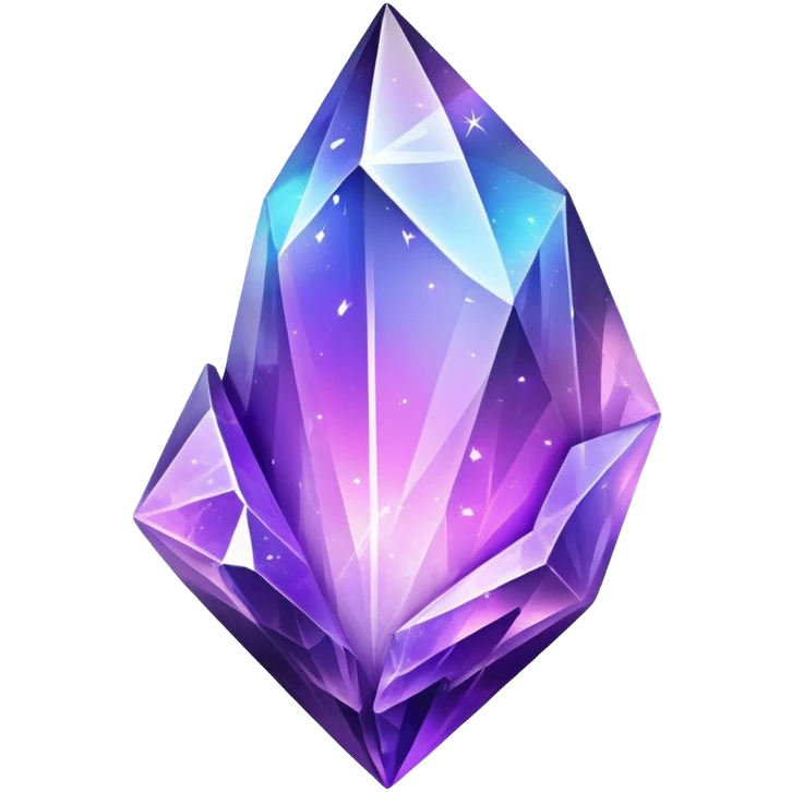 Violet iridescent nebula crystal shard emoji