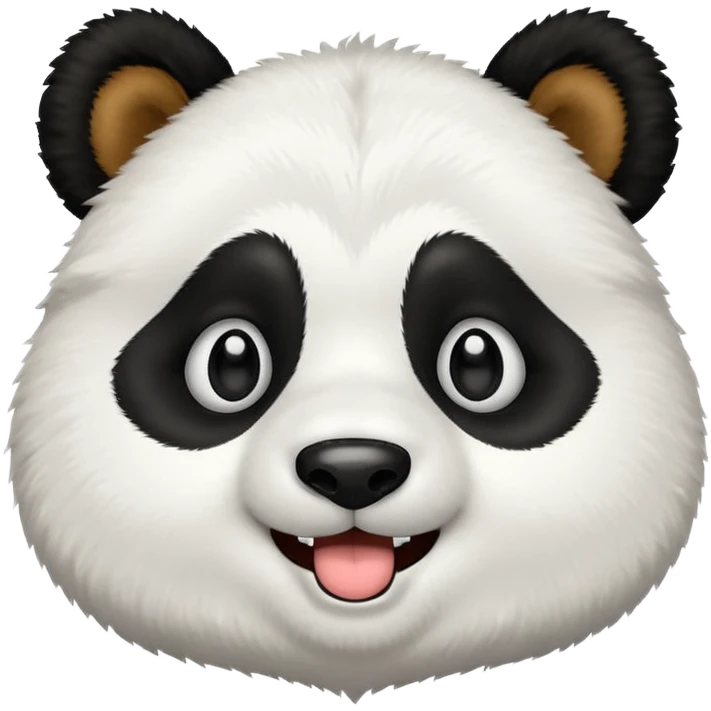 A cute panda emoji with doge expression emoji