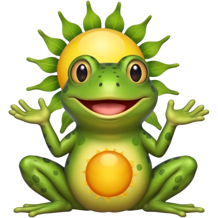 bufo frog meme holding a sun emoji
