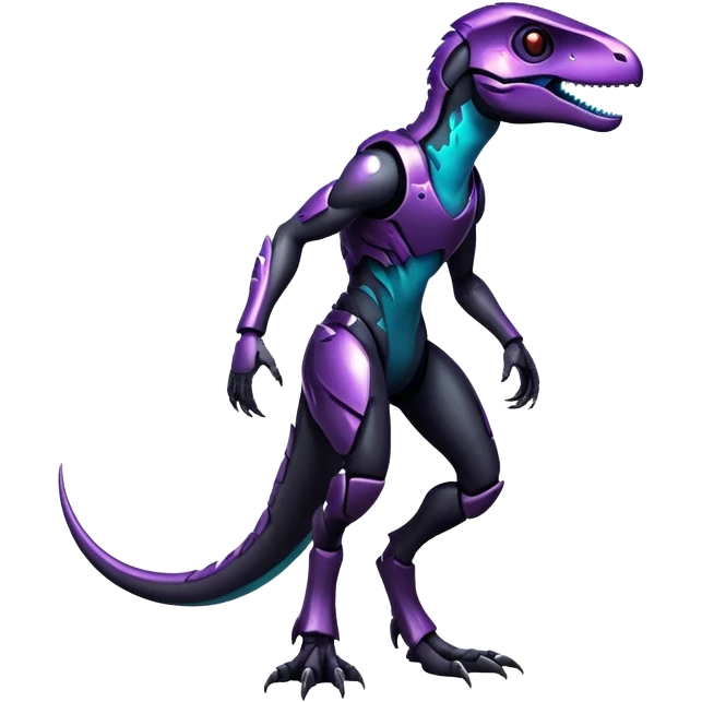 Shiny Dark Nebula Futuristic Fakemon-Pokemon-Digimon-Spectrobes-Raptor-fusion, full body emoji