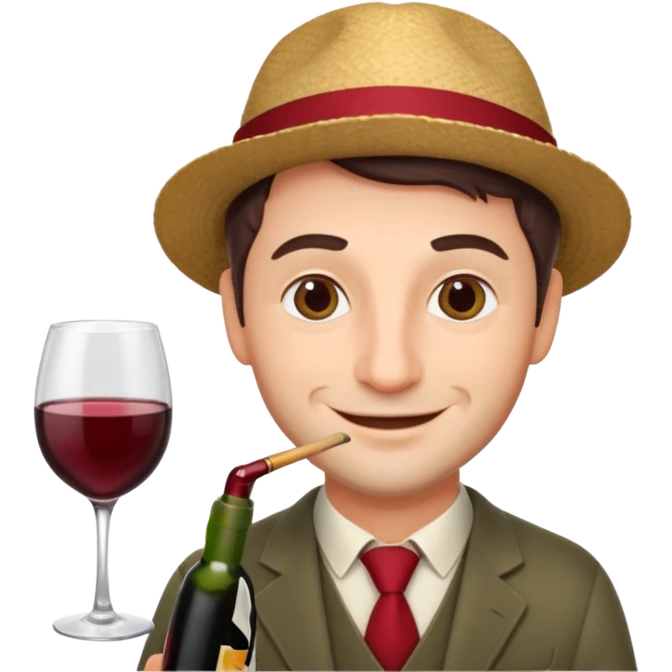 A male Italian accountant who loves red wine fishing movies emoji