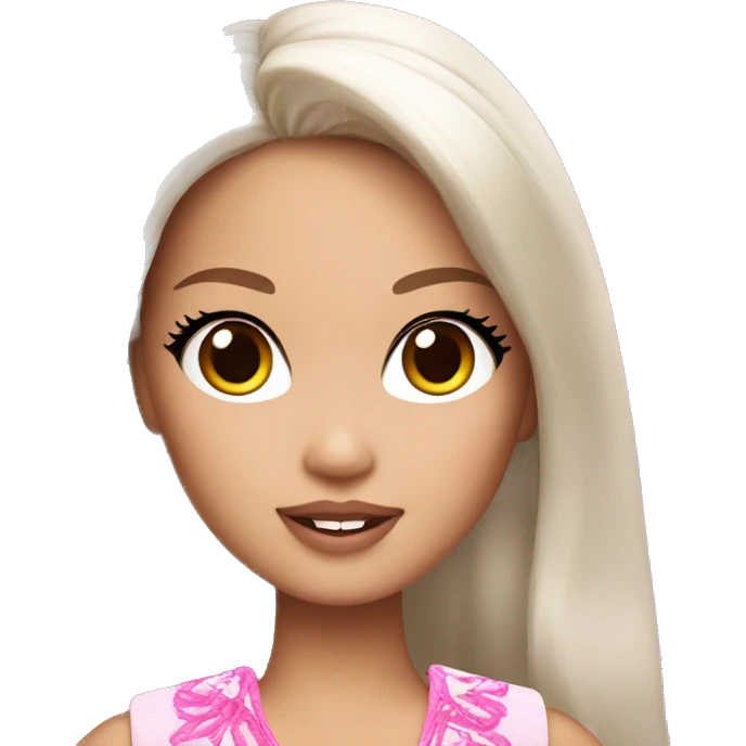 Beautiful Barbie asian emoji