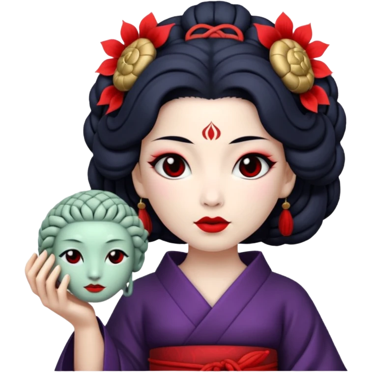 geisha hold medusa head  emoji