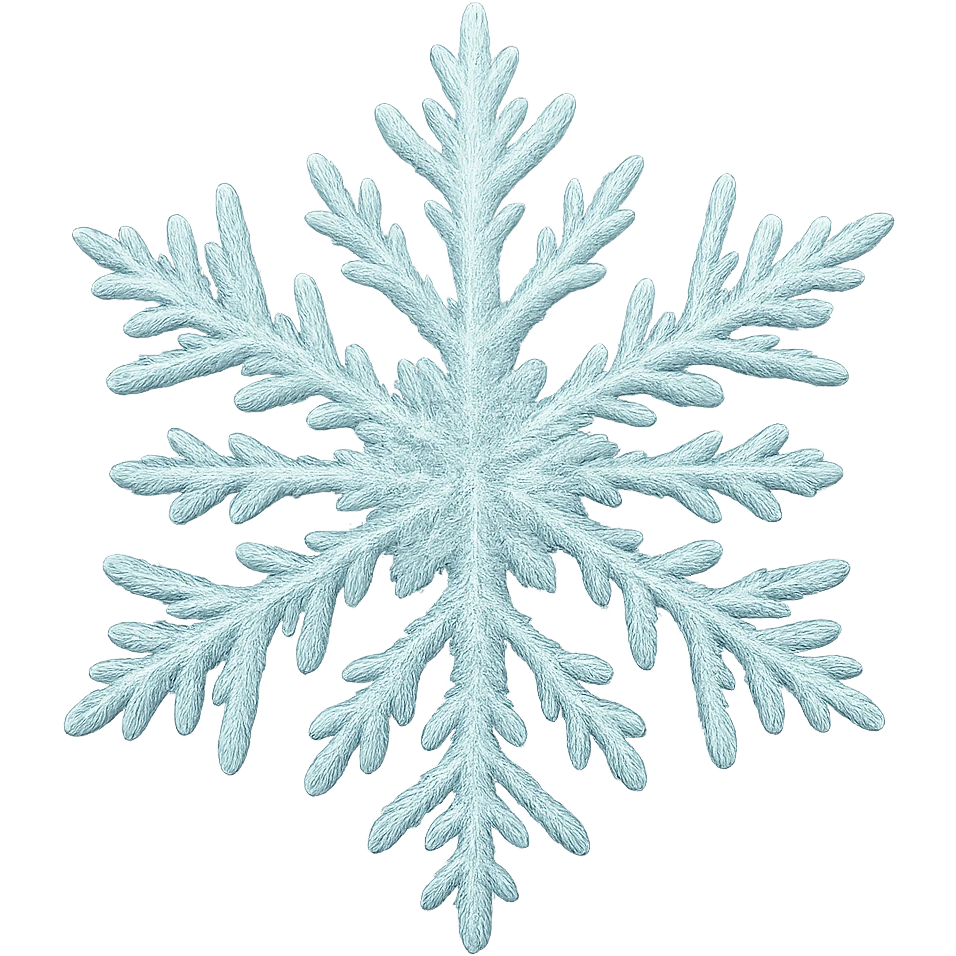 snowflake with a frosted shimmer, digital illustration, no background emoji