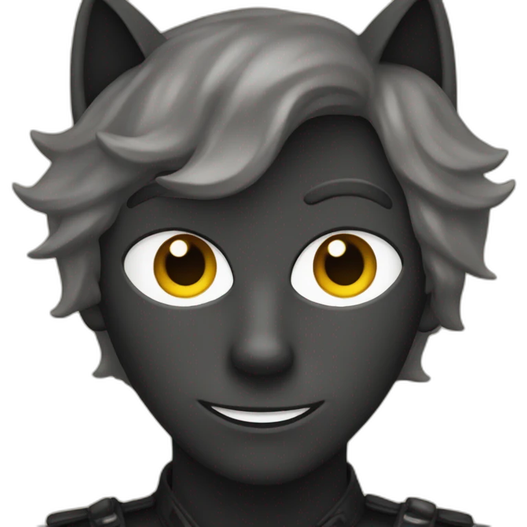 Chat noir avec des tache marron emoji