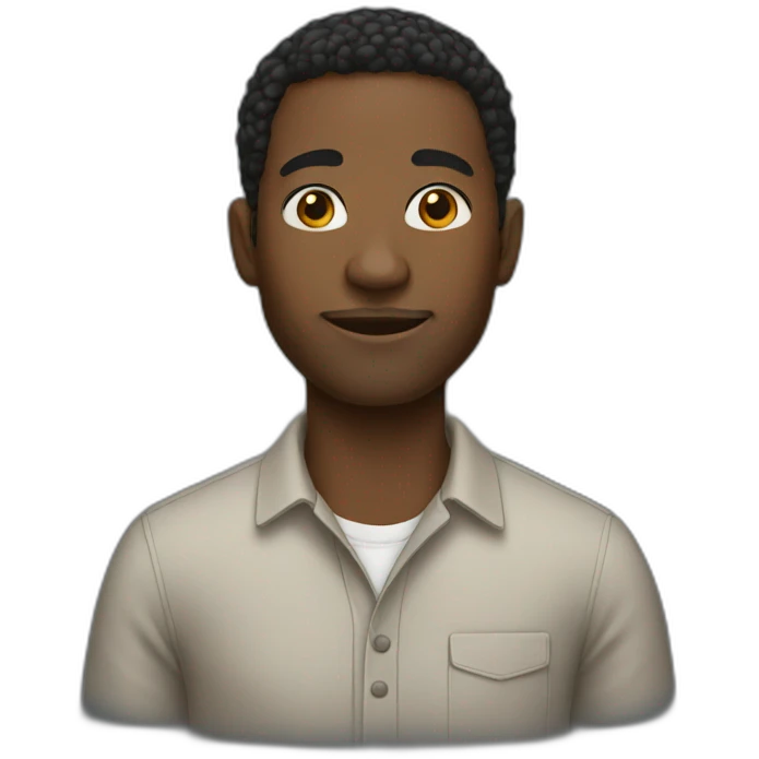 Mixed black man emoji
