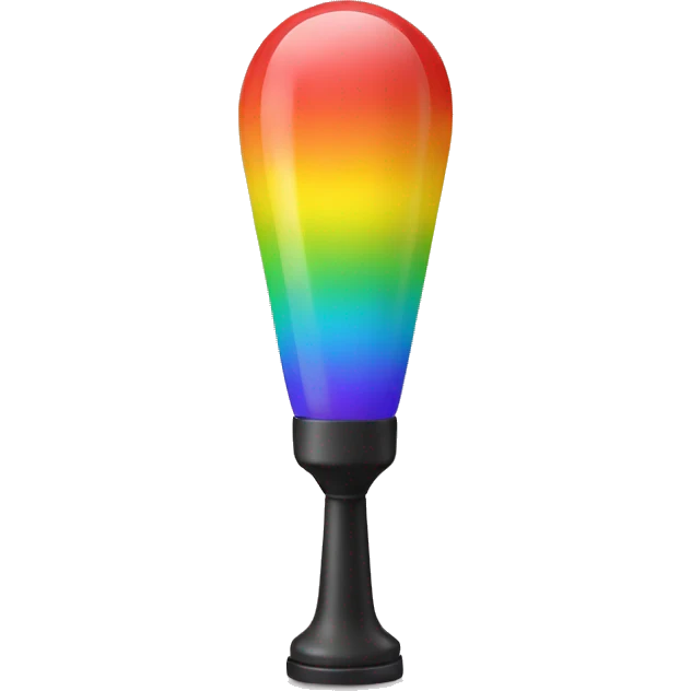 una lampara arcoiris emoji
