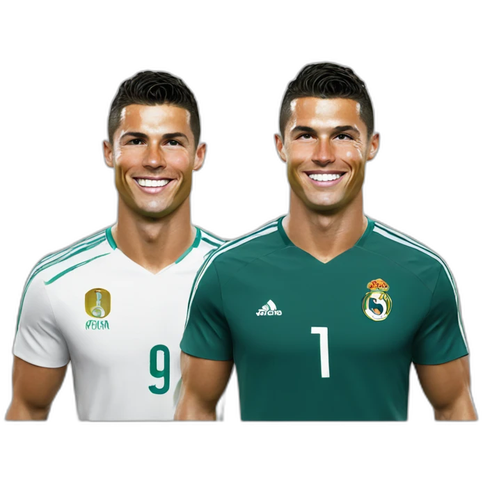 Cristiano Ronaldo smiling emoji