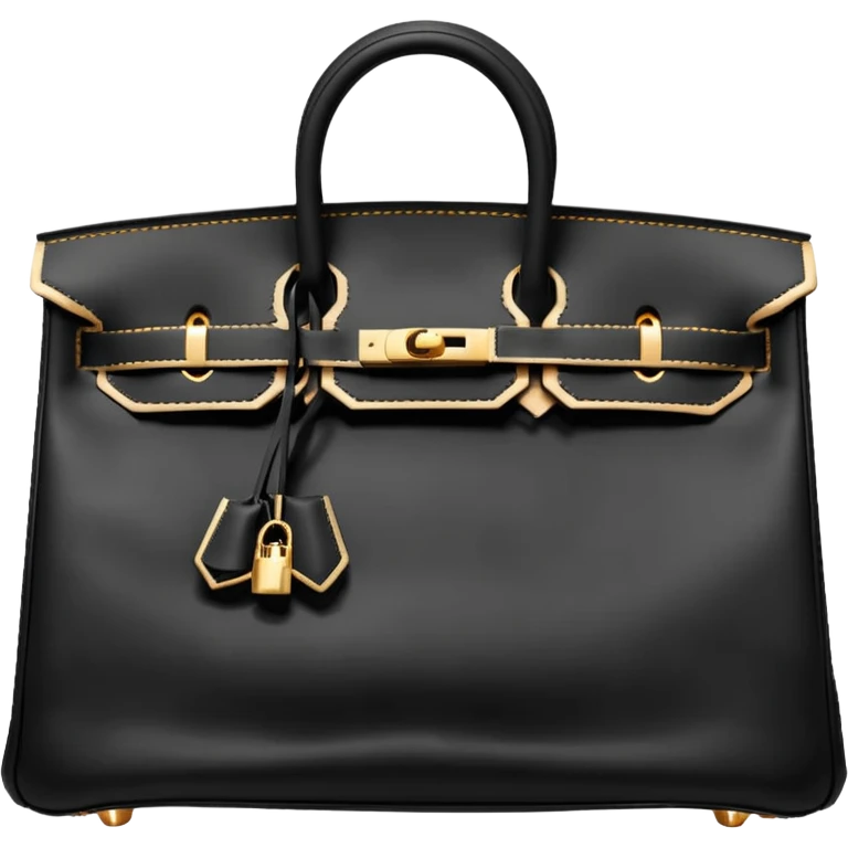 hermes birkin matte black color bag with gold hardware emoji