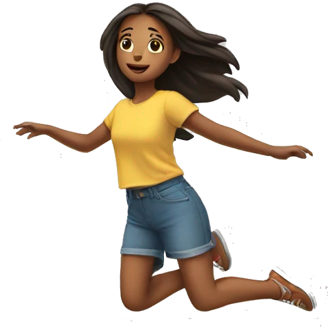 girl levitating emoji