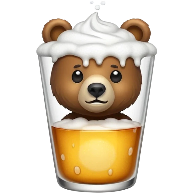 bear foam glass emoji