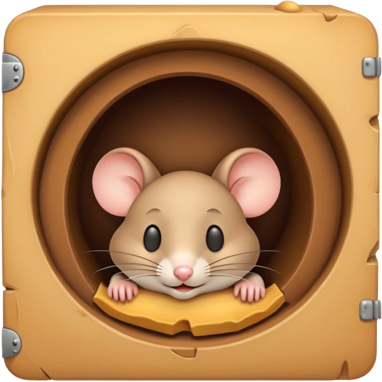 Jerry mouse sleeping in mouse hole emoji