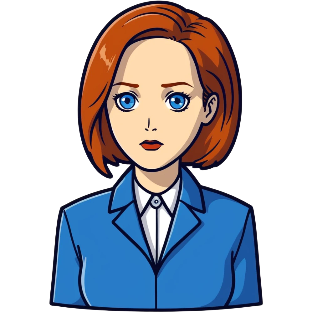Dana sculy blue eyes realism emoji