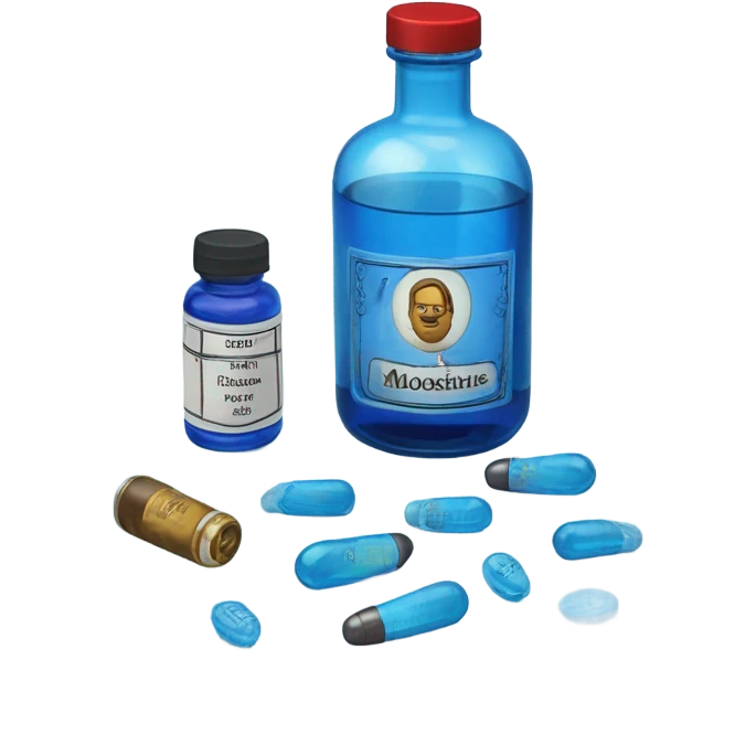 Blue pills, Moonshine, Pasha emoji