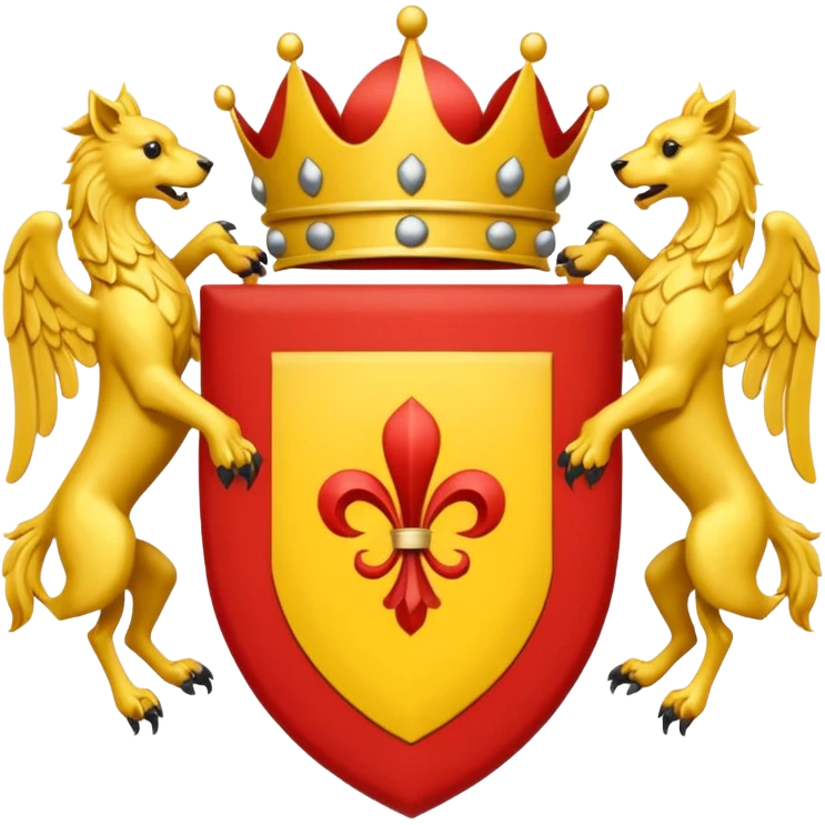 Simple yellow and red coat of arms emoji