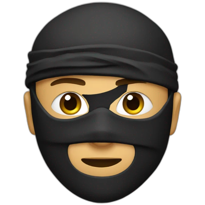 Personnage ninja peint emoji