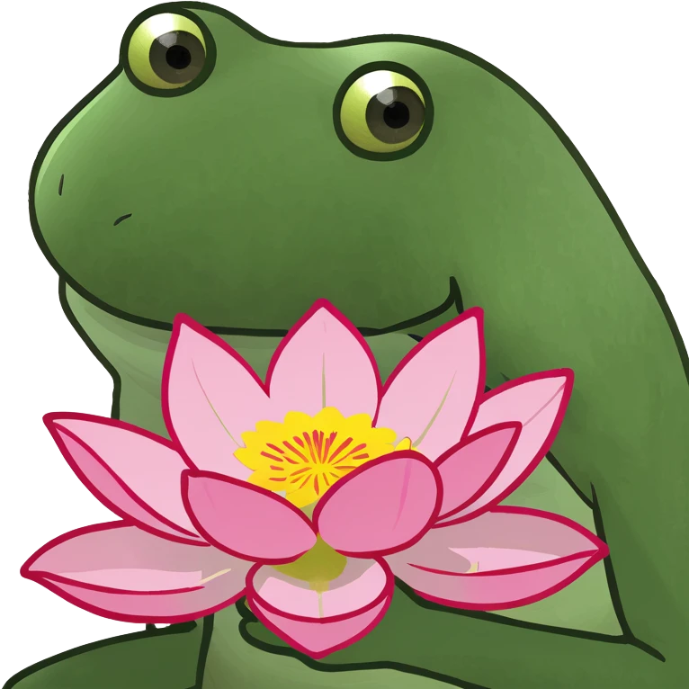 Ankh with pink lotus flower on top emoji