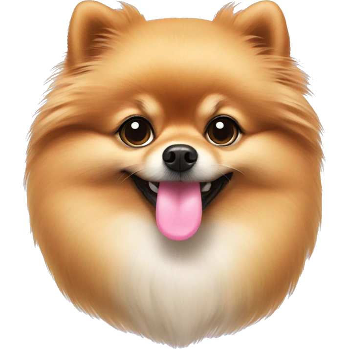 pomeranian with pink bow tie emoji