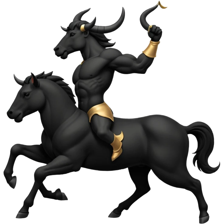 centaur bull siluet emoji