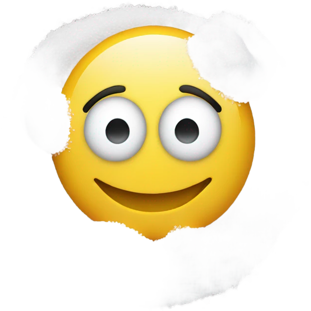 smiley face with pile of salt emoji