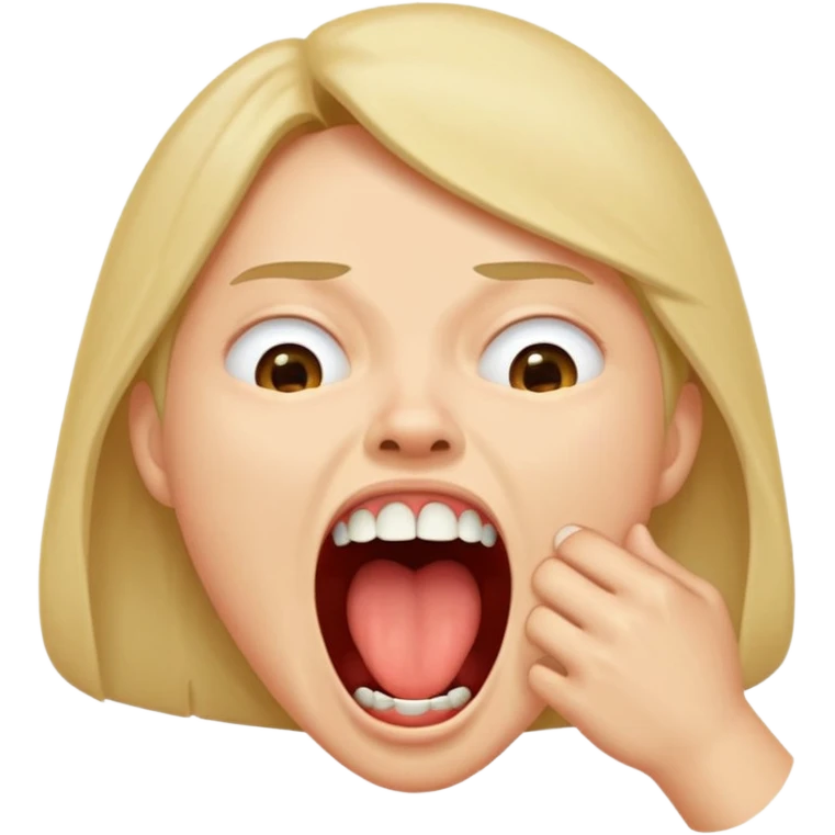 Giant yawn emoji