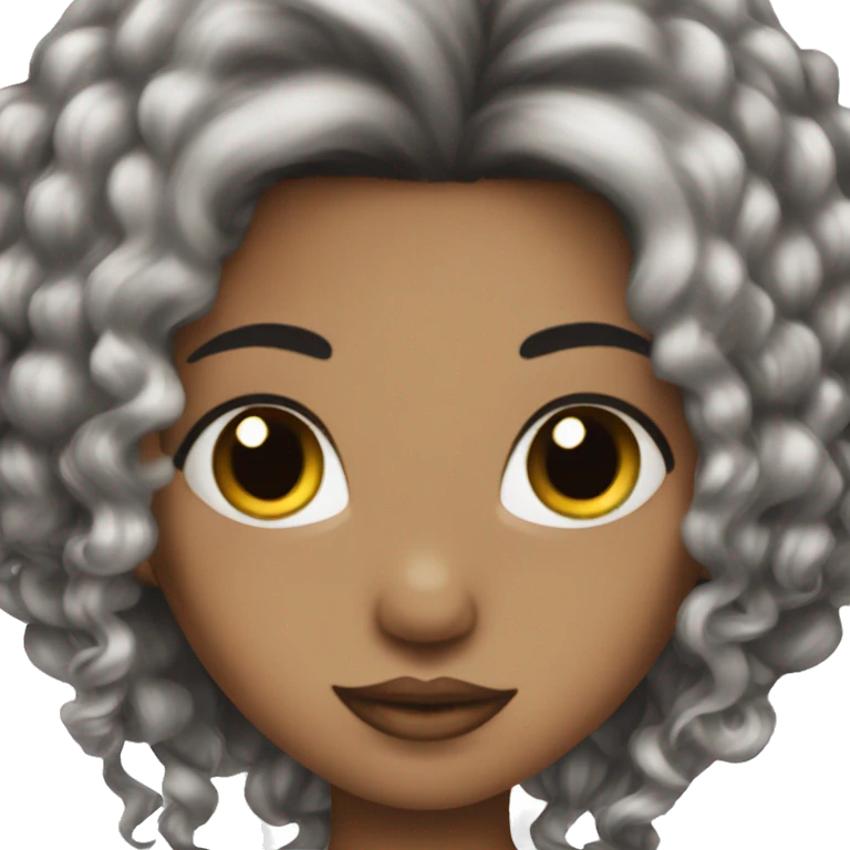 coquette black hair emoji