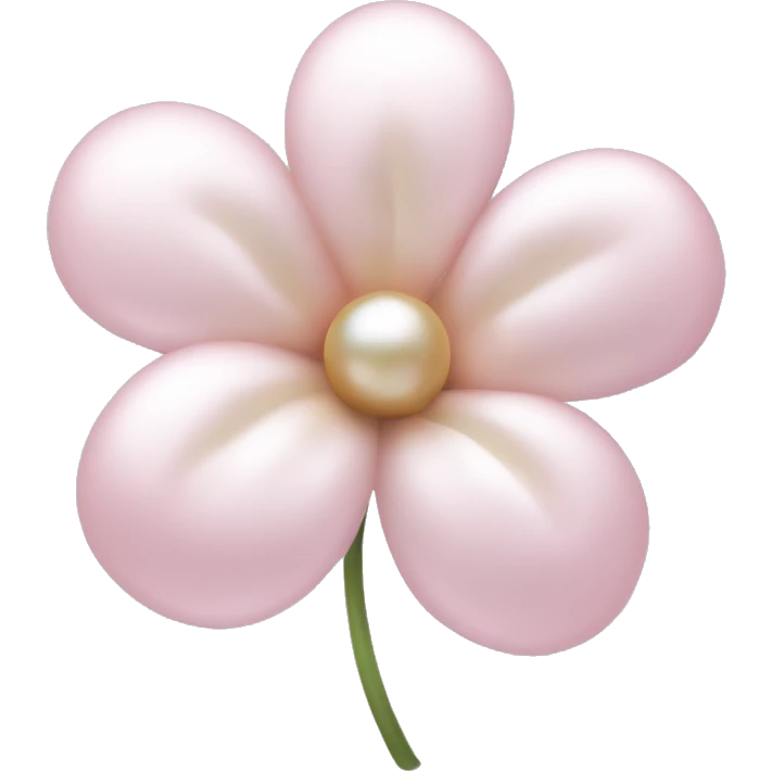 Pearl light pink flower emoji