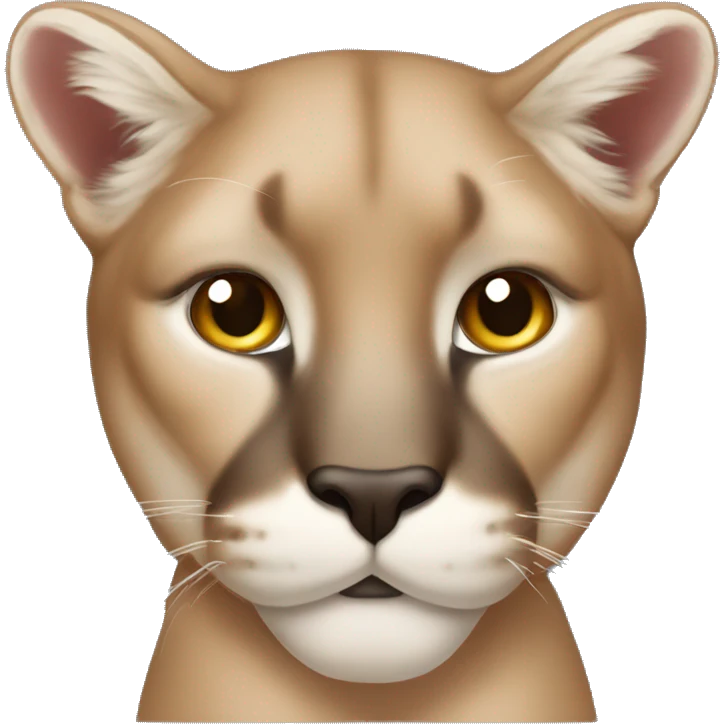 cougar with blushed cheeks emoji