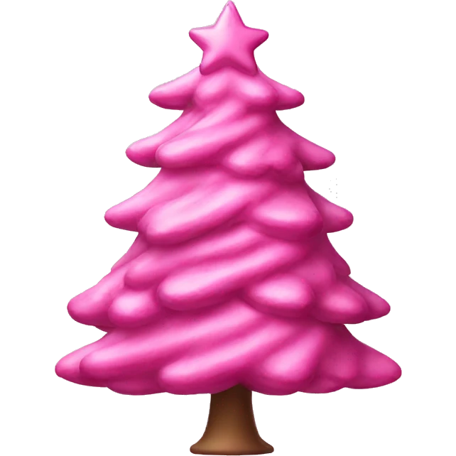 Pink Christmas tree  emoji