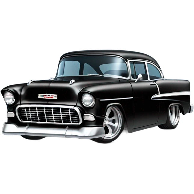 Black 55 Chevy pro street emoji