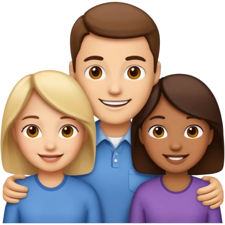 Make a family emoji, 3 people emoji