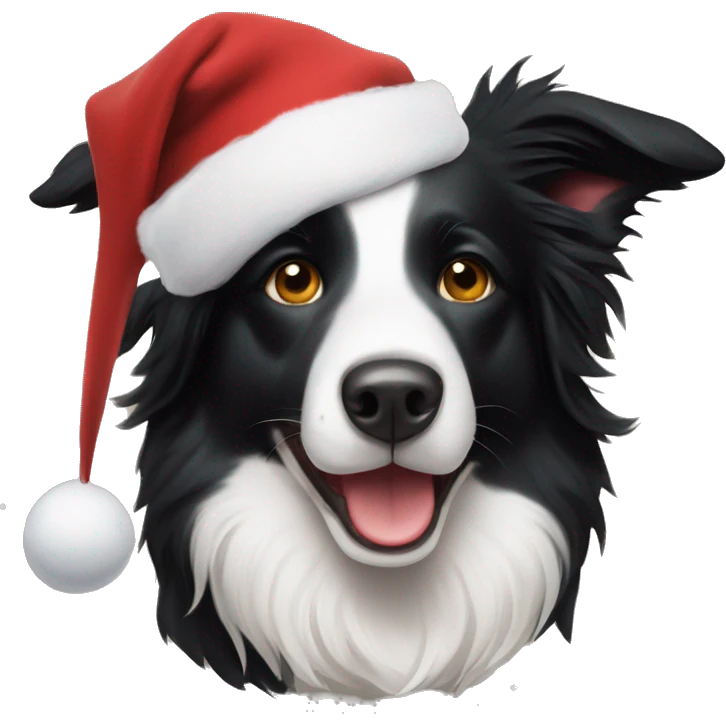 Border collie Christmas  emoji