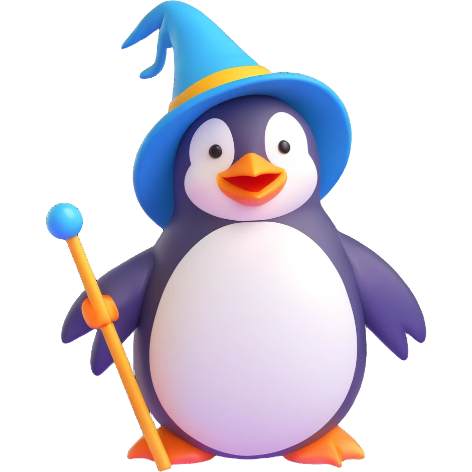 A wizard penguin emoji