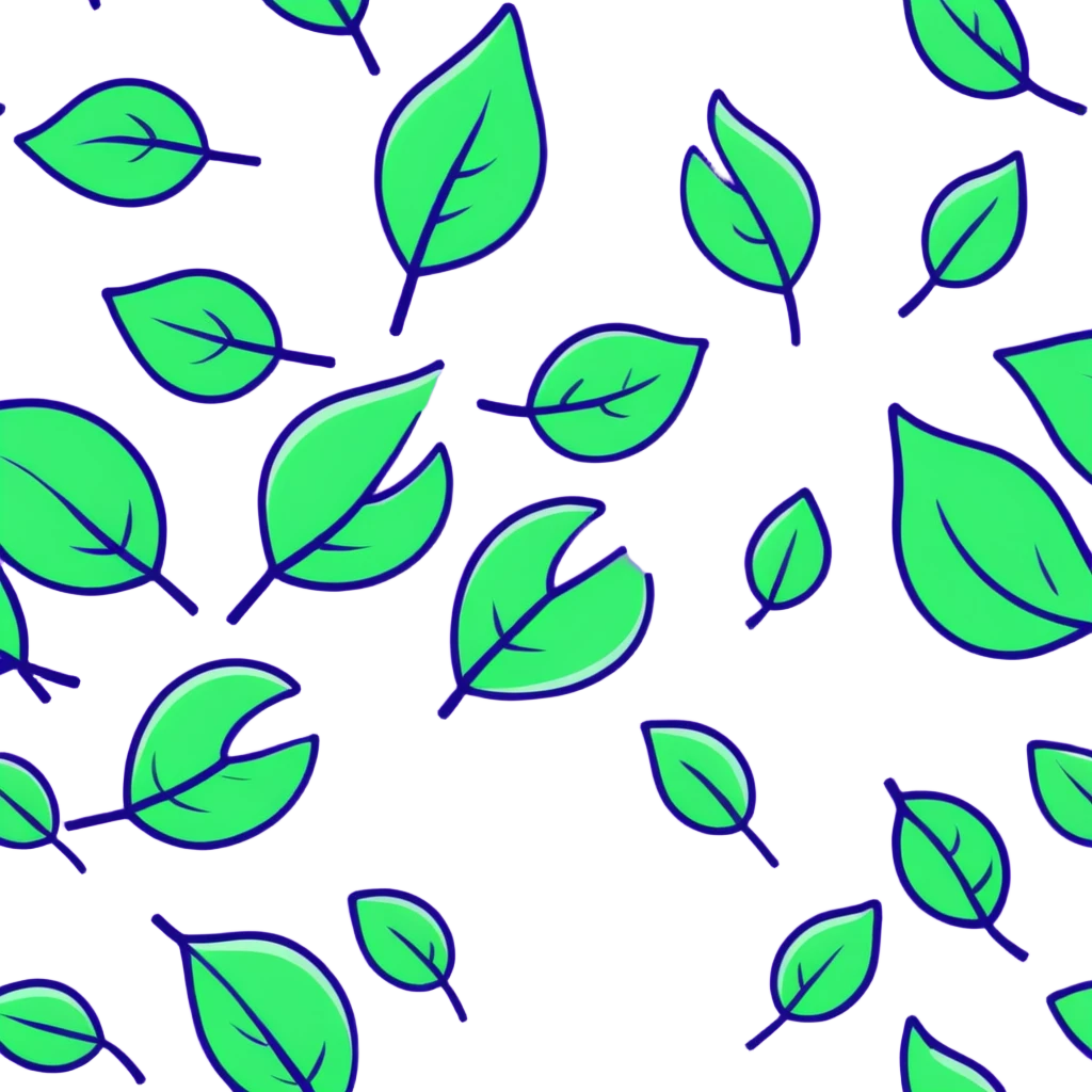 lush green summer leaves floating and spinning in a pleasant summer breeze emoji