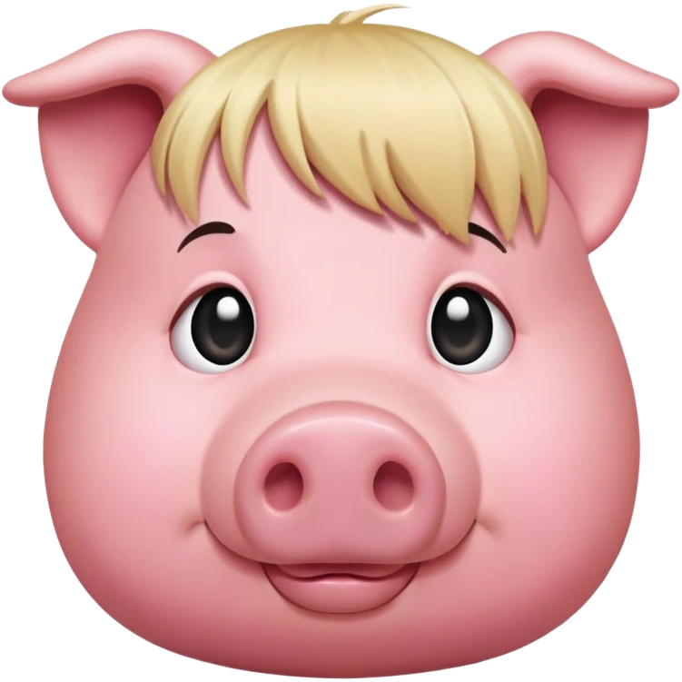 pig with blonde fringe emoji
