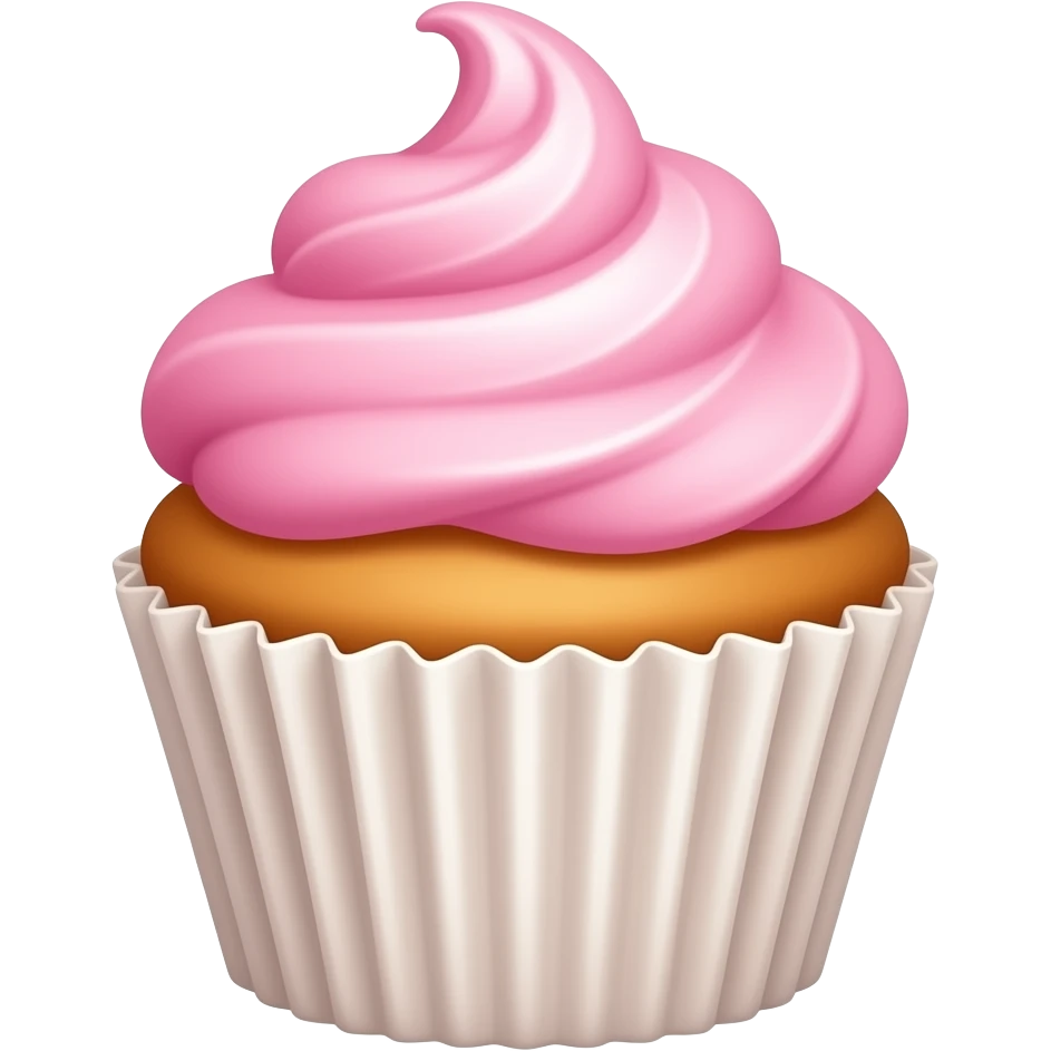 Cupcake with pink icing emoji