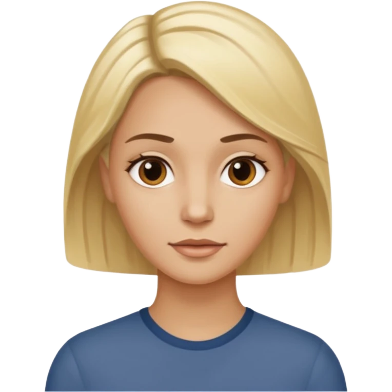 One woman medium length blond highlights hair
One man medium dark skin no hair emoji