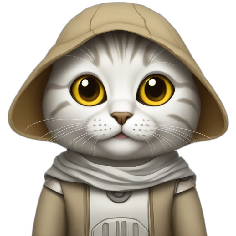 Cat in costume star wars emoji