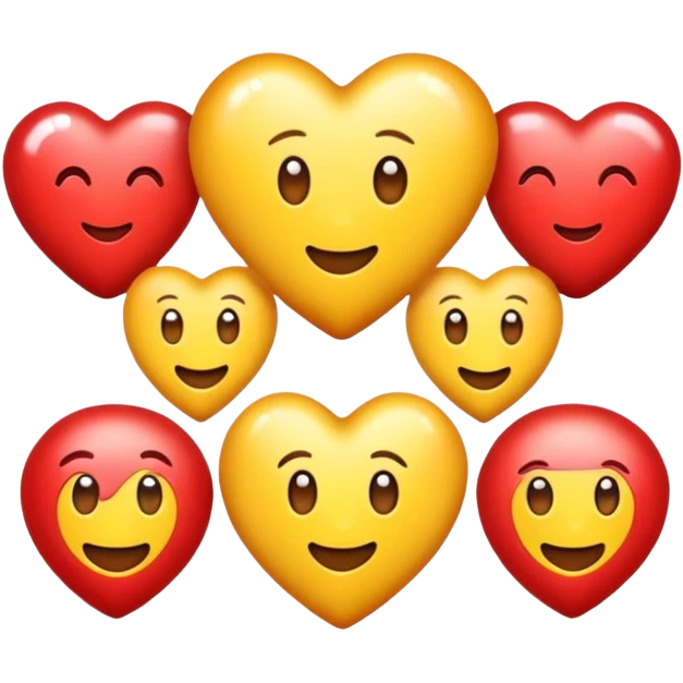 Gere um coração com emojis de coração emoji