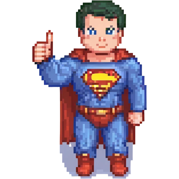 Superman giving a thumbs up emoji