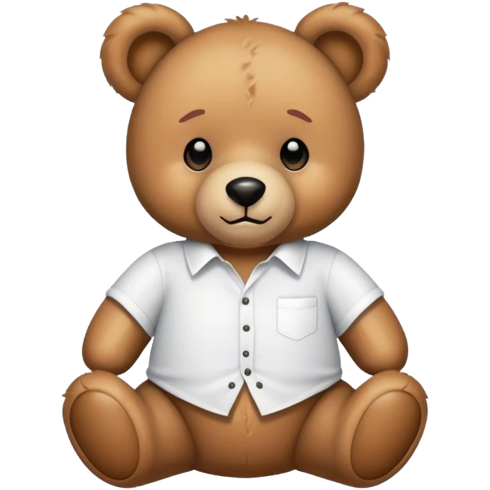 Teddy bear with white shirt  emoji