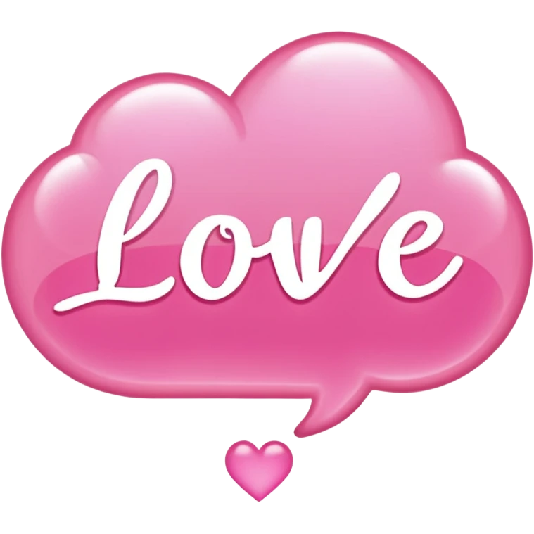 thought bubble thinking of love emoji