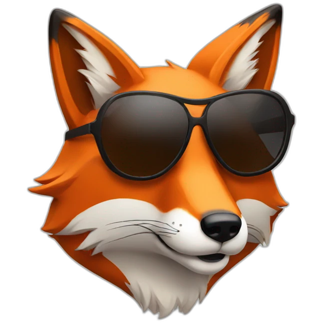 fox with sunglasses emoji