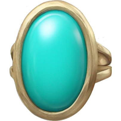 Realistic isolated turquoise ring emoji