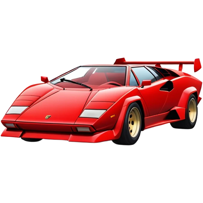 Minimalist red Lamborghini Countach, simple clean lines, minimal details, sleek design emoji